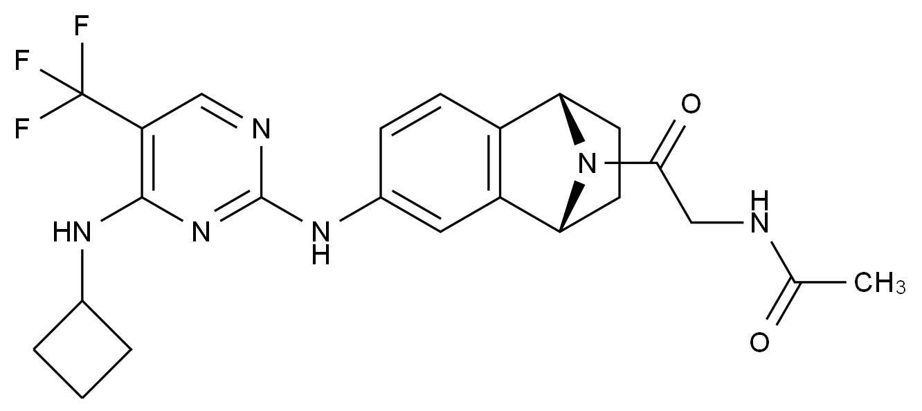 [942487-16-3 ] N-[2-[(1S,4R)-6-[[4-(環(huán)丁基氨基)-5-(三氟甲基)-2-嘧啶基]氨基]-1,2,3,4-四氫萘-1,4-亞氨-9-基]-2-氧代乙基]乙酰胺