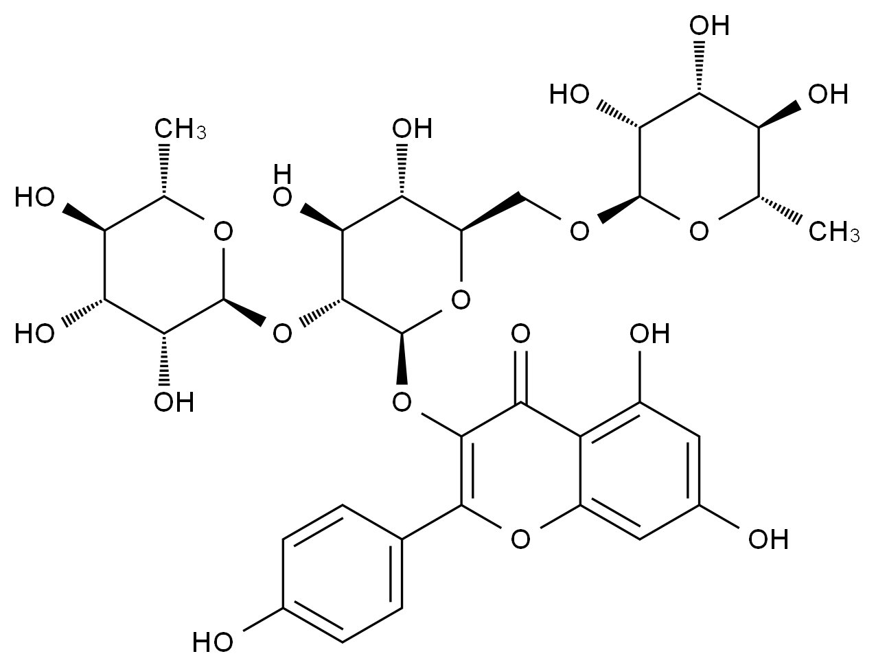 [55804-74-5] 山柰酚-3-O-（2-α-L-鼠李糖）-蕓香糖苷