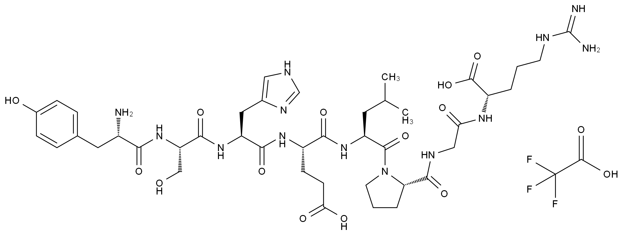 L-酪氨酸-L-丝氨酸-L-组氨酸-L-谷氨酸-L-亮氨酸-L-脯氨酸-甘氨酸-L-精氨酸(TFA盐)