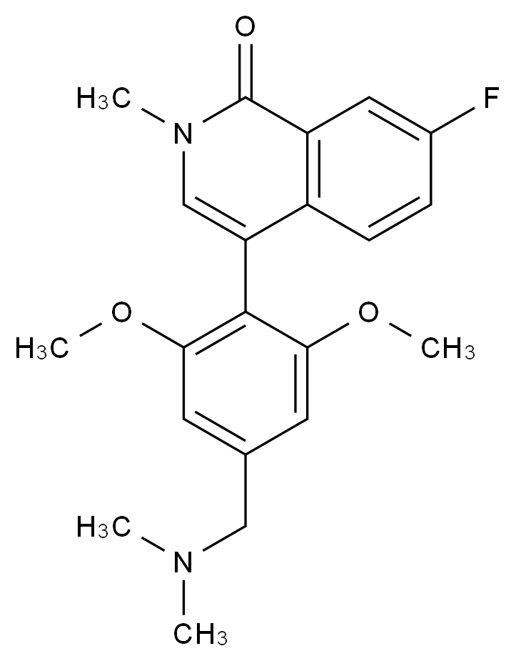 4-（4-（（二甲氨基）甲基）-2,6-二甲氧基苯基）-7-氟-2-甲基異喹啉-1（2H）-酮