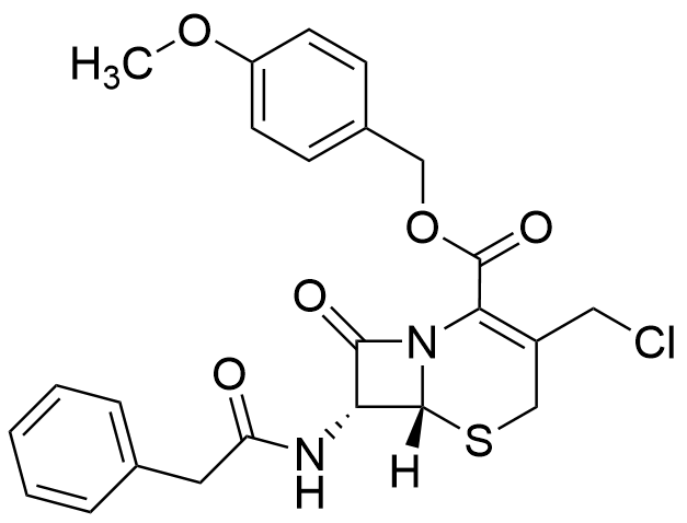 [104146-10-3] 4-甲氧基苄基3-氯甲基-7-（2-苯基乙酰胺基）-3-cephem-4-羧酸盐